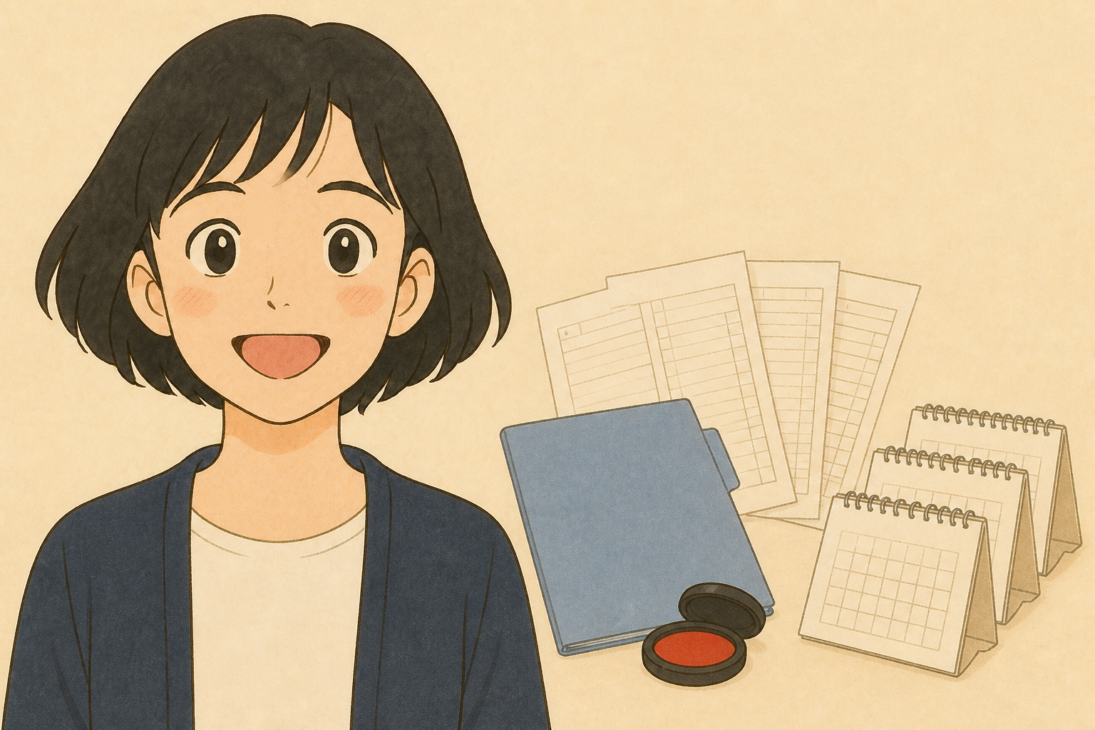 3年分の赤字繰越額を申告書で確認する女性税理士