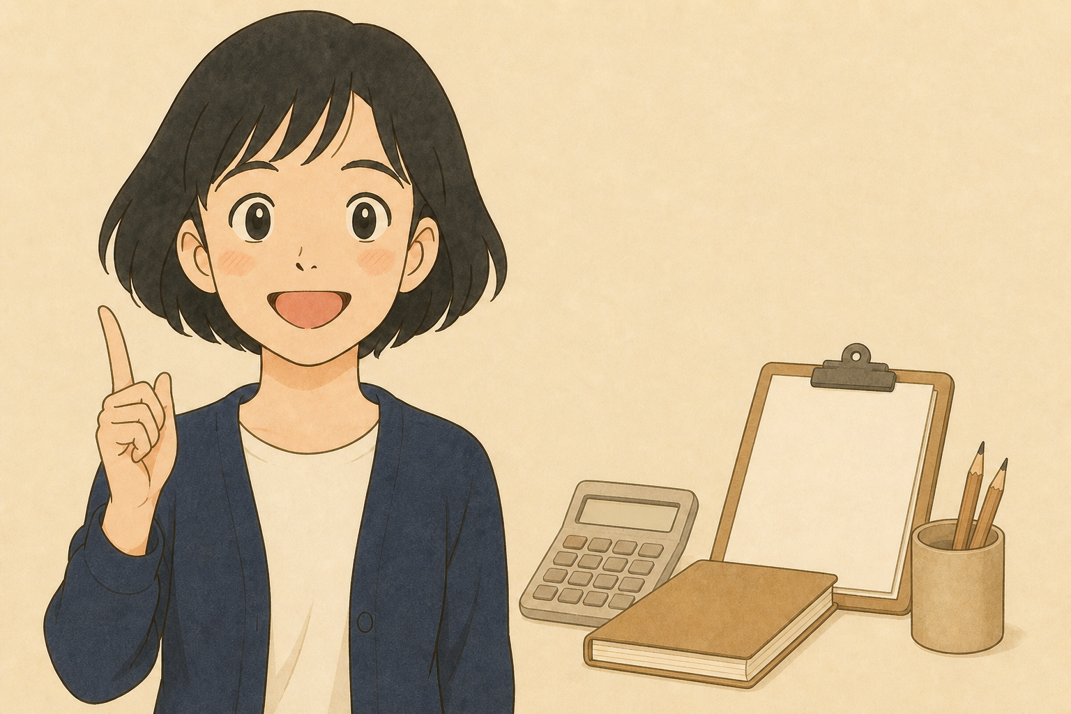 フリーランスの単価を計算する税理士きいちゃんのイラスト