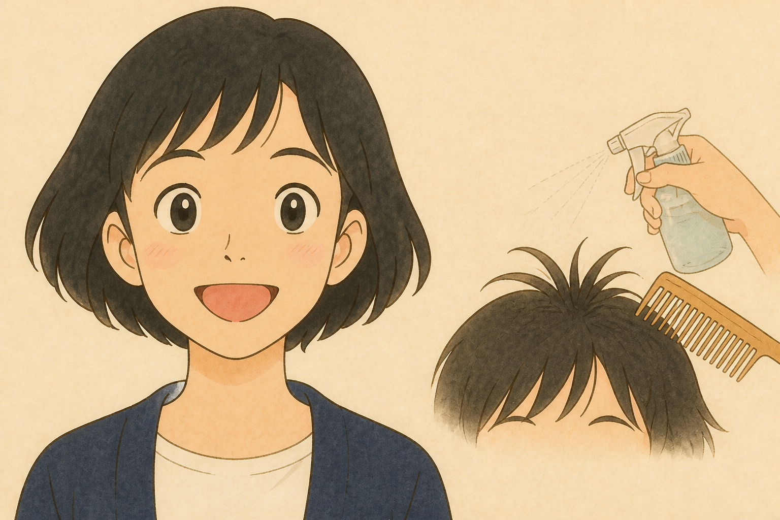 寝ぐせは毛先より根元を濡らす｜乾かすまで迷わない朝の4ステップ
