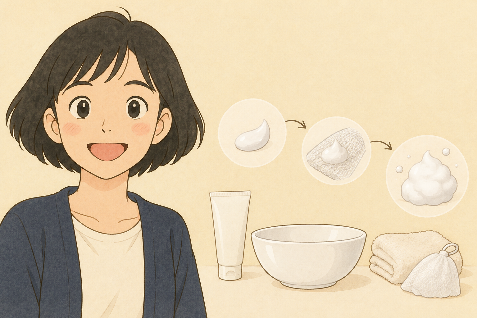 洗顔料が泡立たないとき｜量やネットを増やす前に戻りたい手順