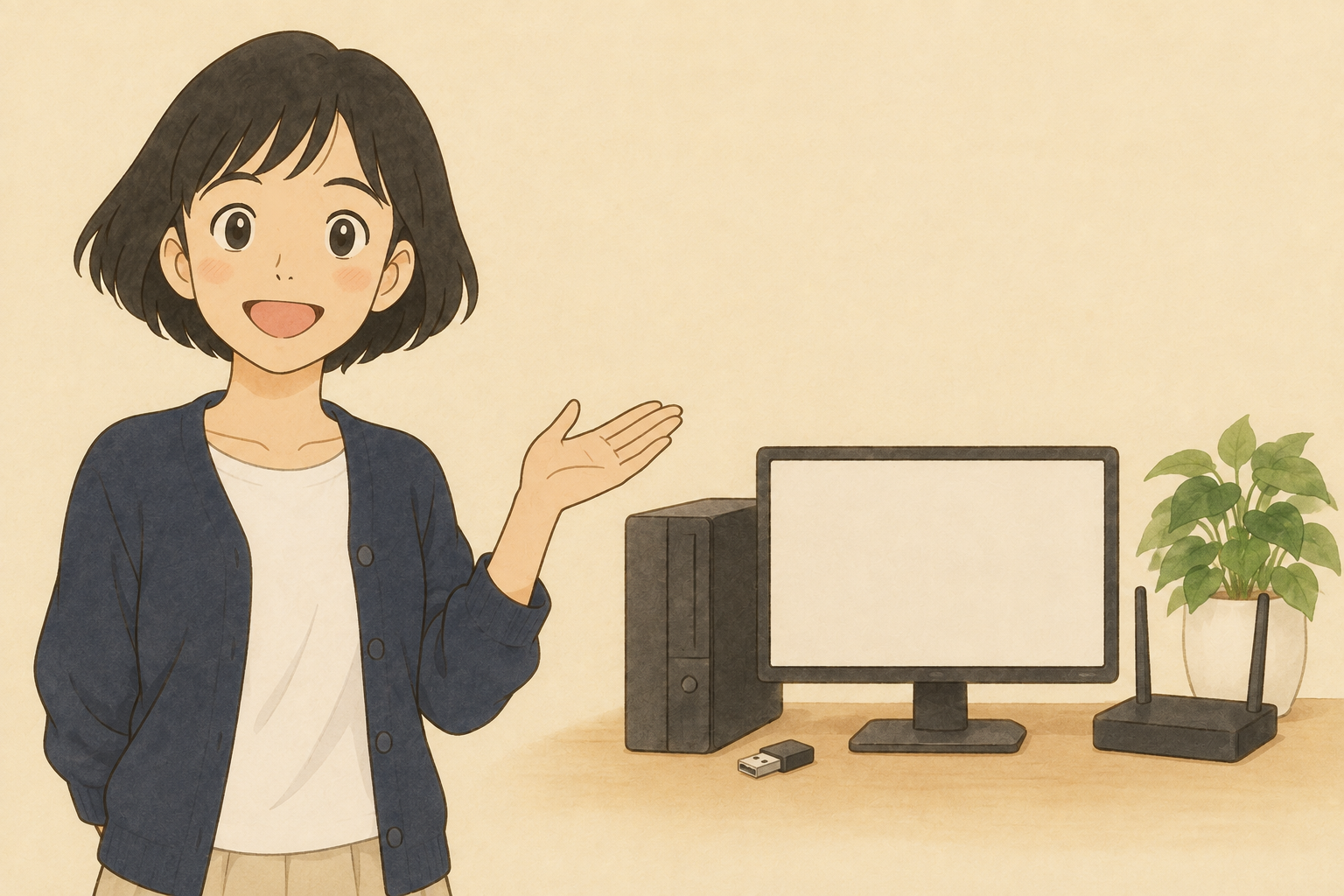 デスクトップPCをWi-Fiにつなぐ3つの方法|USB子機・内蔵・有線を置き場所で選ぶ